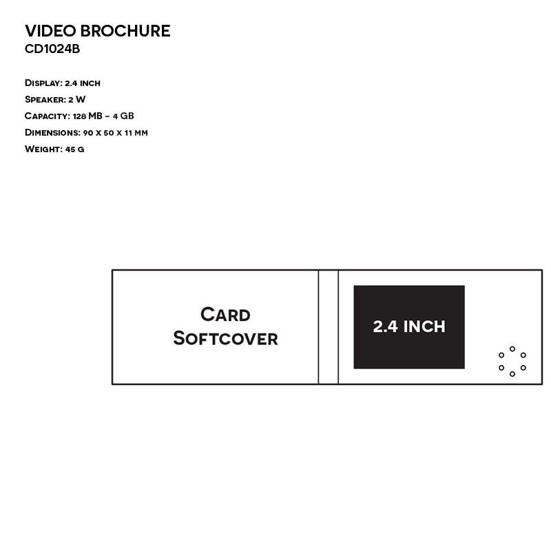 Paper ER CARD CD1024B 2.4 INCH Video Brochure