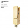 Wooden ER CLIP UL424 Pendrive