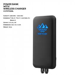 Plastic ER CLASSIC CCP1P1028L QI Power Bank with Wireless Charger