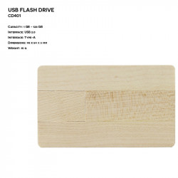Wooden ER CARD CD401 Pendrive